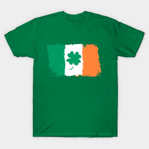 Irish flag and clover T-Shirt by Sir13